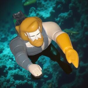 Vintage 1999 Jack In the Box KIDS MEAL AQUA MAN DC Super Hero Wind Up Figure B4